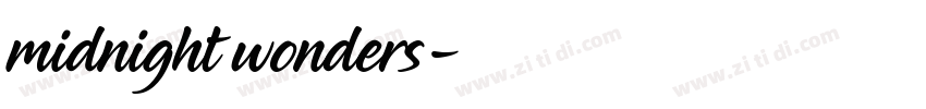 midnight wonders字体转换